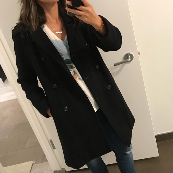 Black camel hair coat
